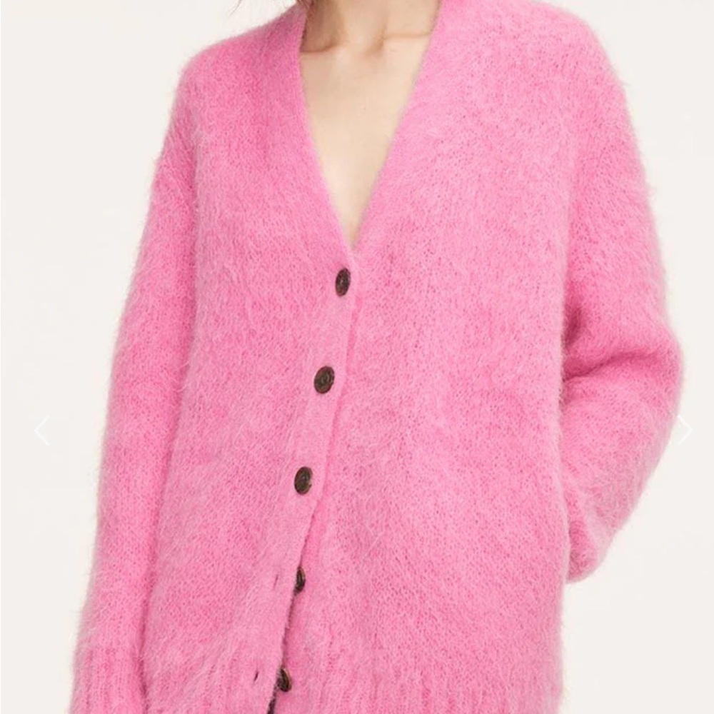 Rebecca Taylor Brushed Mohair Cardigan Sweater